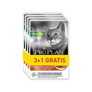 Krmivo pre mačky Purina Pro Plan Sterilised Páv 4 x 85 g