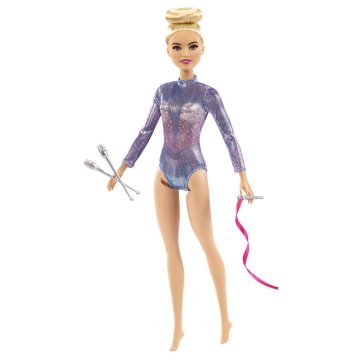 Bábika Barbie Blonde na rytmickú gymnastiku + doplnky