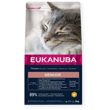 Krmivo pre mačky Eukanuba Senior Chicken Kurča 2 Kg