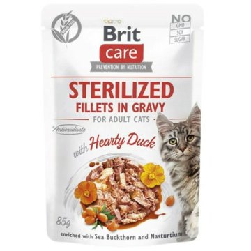 Krmivo pre mačky Brit Sterilized Kačica 85 g