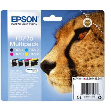 Originálne atramentové náplne Epson T0715 Viacfarebná