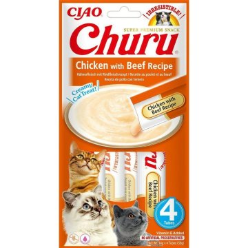 Snack for Cats Inaba Churu 4 x 14 g Kurča Teľacie mäso