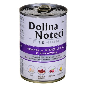 Mokré jedlo Dolina Noteci Premium Čučoriedka Králik 400 g