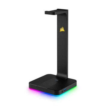 Stojan na slúchadlá Corsair ST100 RGB Premium USBx2 Čierna USB Jack 3.5 mm USB-A