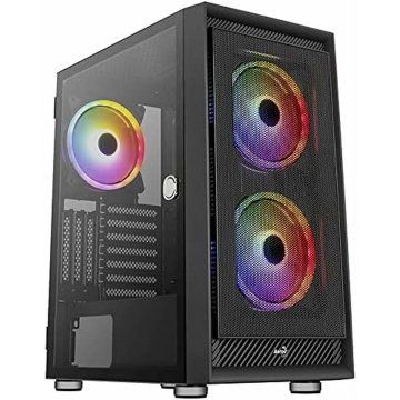 Počítačová skriňa ATX v prevedení midi-tower Aerocool PGS Graphite-G-BK-v2 FRGB Čierna