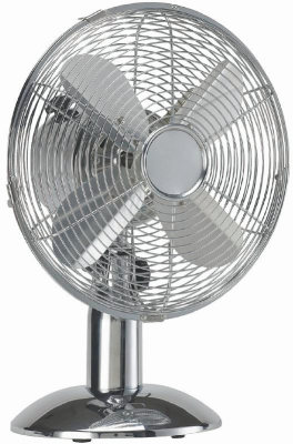 HQ KN-MTF12 Stolný ventilátor 30cm 35W Chrome Silver