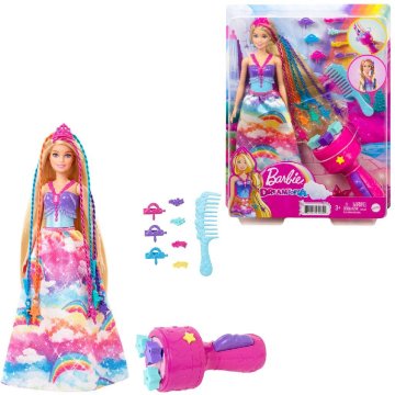 Bábika Barbie Dreamtopia na starostlivosť o vlasy + príslušenstvo