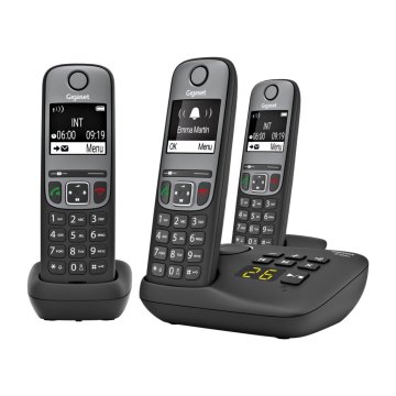 Telefón Gigaset A705A TRIO DECT + záznamník čierny