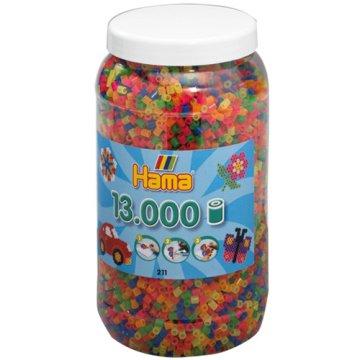 Hama nažehľovacie korálky Ton s 13000 kusmi neón