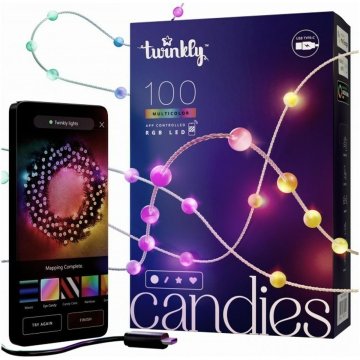 Girlanda z LED svetiel Twinkly TWKP100RGB-T Vianoce 10 W Viacfarebná