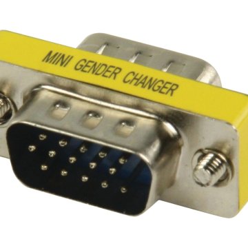 Kovový mini VGA adaptér Valueline Gchd-mm15p Hd15p Samec – Hd15p Samec