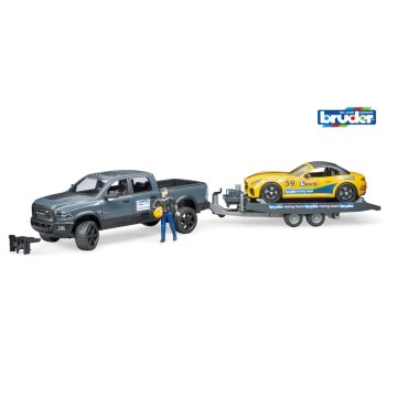 Bruder 02504 RAM Power Wagon a Roadster Bruder Racing Team + Obrázok 1:16