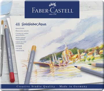 Faber Castell FC-114648 akvarelové farebné ceruzky Faber-Castell Goldfaber peračník 48 kusov