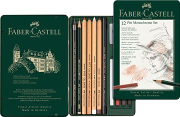 Faber Castell FC-112975 Pitt Monochrome Set Faber-Castell 12-dielna stredná