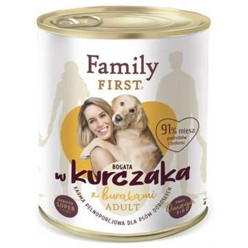 Mokré jedlo Family First FF-19037 Kurča 800 g