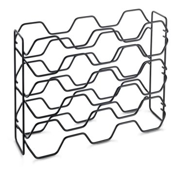 Metaltexový stojan na víno Hexagon na 15 fliaš 43x12x34 Čierny