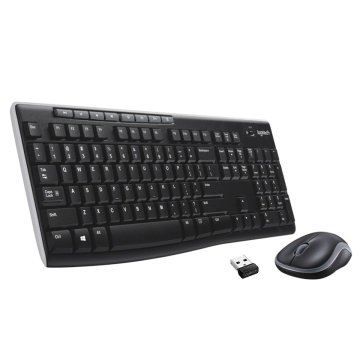 Klávesnica a bezdrôtová myš Logitech MK270 Čierna Striebristý Qwerty US