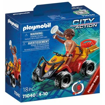 Playset Playmobil City Action Rescue Quad 18 Kusy 71040