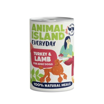 Mokré jedlo ANIMAL ISLAND Everyday Turkey Páv 400 g