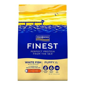 Krmivo FISH4DOGS Finest Puppy Small Complete White fish Ryby 1,5 Kg