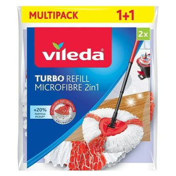 Náhradná hlavica na mop Vileda Turbo 2in1 Mikrovlákno Polyamid Polyester (2 kusov)