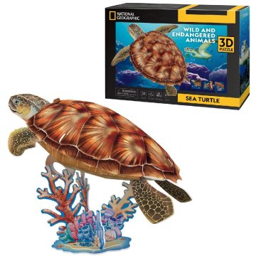 Cubic Fun National Geographic 3D puzzle Morská korytnačka 31 kusov