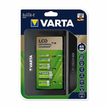 Nabíjačka batérií Varta LCD Universal Charger+ Typ C Typ D 1600 mAh 100-240 V