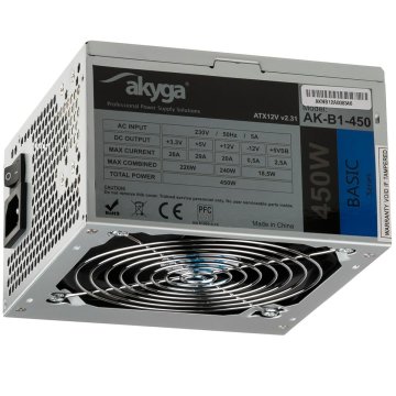 Napájací Zdroj Akyga AK-B1-450 450 W RoHS CE FCC REACH ATX