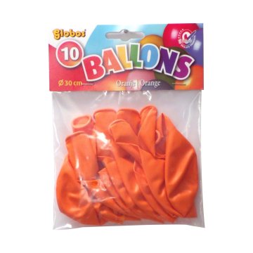 Balóny Globos 10 kusov oranžové