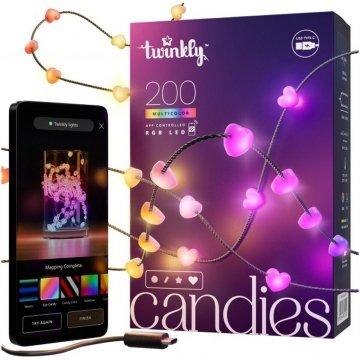 Girlanda z LED svetiel Twinkly TWKH200RGB-G Vianoce 10 W Viacfarebná