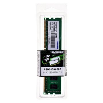 Pamäť RAM Patriot Memory PC3-12800 CL9 4 GB