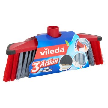 Vnútorná metla Vileda 3Action červená/šedá