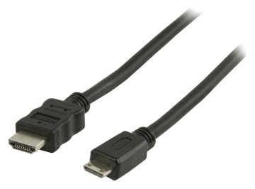 Vysokorýchlostný HDMI kábel Valueline Vlvp34500b10 s Ethernet HDMI - HDMI Mini konektor 1,00 M čiern