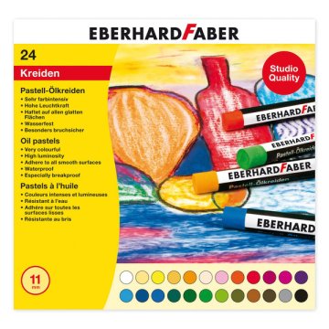 Eberhard Faber EF-522024 Olejová pastelová krieda 11 mm škatuľka A 24 ks Roztriedené