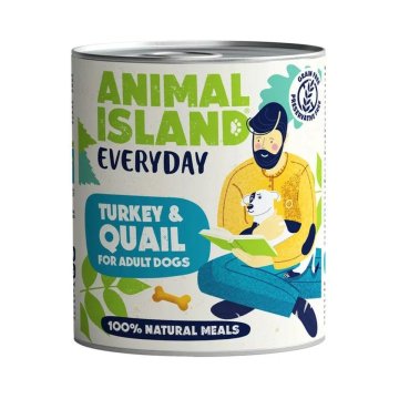 Mokré jedlo ANIMAL ISLAND Everyday Turkey Páv 800 g