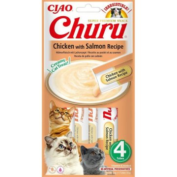 Snack for Cats Inaba Churu 4 x 14 g Kurča Lososová