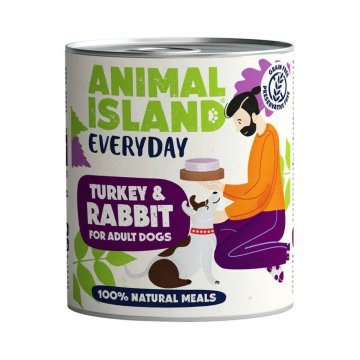 Mokré jedlo ANIMAL ISLAND Everyday Turkey Páv 800 g