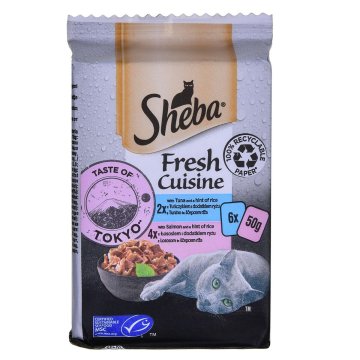 Krmivo pre mačky Sheba Lososová Tuniak 6 x 50 g