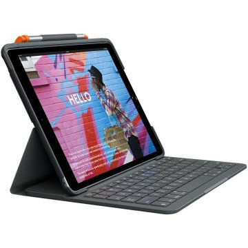 Bluetooth Klávesnica Logitech Slim Folio Čierna Sivá Grafitová Nemčina QWERTZ