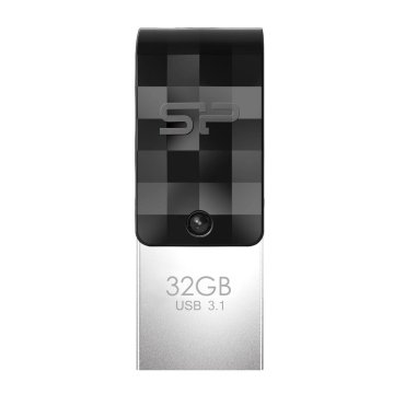 USB flash disk Silicon Power Mobile C31 USB 3.1 USB-C OTG 32 GB Čierna Čierna/strieborná (1 kusov)