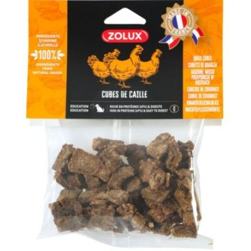 Maškrty pre psov Zolux Quail cubes 150 g