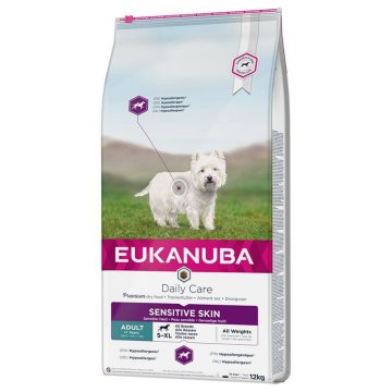 Krmivo Eukanuba Daily Care Sensitive Skin Dospelý Ryby 12 kg