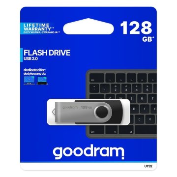 USB flash disk GoodRam UTS2-1280K0R11 128 GB 128 GB Čierna Čierna/strieborná (1 kusov)