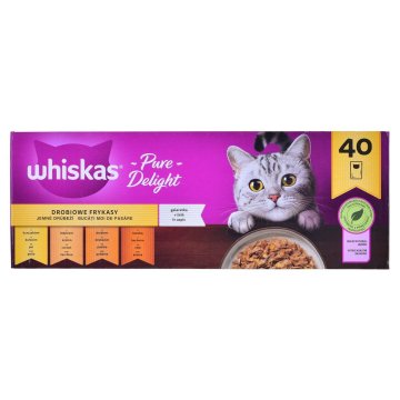 Krmivo pre mačky Whiskas Pure Delight Kurča Páv Kačica Vtáky 40 x 85 g