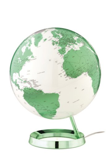 Atmosphere NR-0331F7N4-GB Globe Bright HOT Green Plastová základňa s priemerom 30 cm a osvetlením