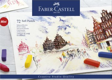 Faber Castell FC-128272 Pastelové kriedové puzdro na ceruzku s polovičnou dĺžkou 72 kusov