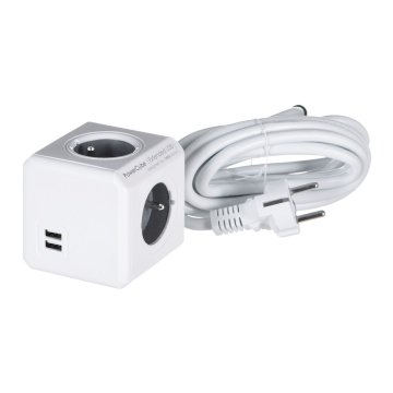 Predlžovačka v tvare kocky Allocacoc PowerCube Extended USB E(FR) (3 m)