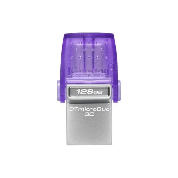 USB flash disk Kingston DataTraveler microDuo 3C Oceľ 128 GB (1 kusov)