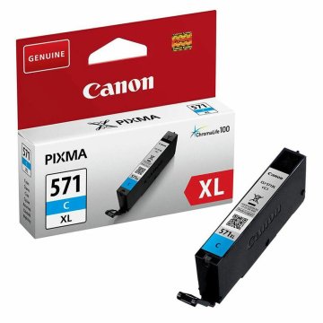 Originálne atramentové náplne Canon CLI-571XL Azúrová