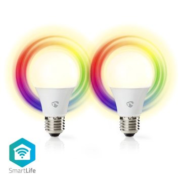 Viacfarebná žiarovka Nedis WIFILRC20E27 Smartlife Wi-Fi E27 806 Lm 9 W RGB / teplá až studená biela 